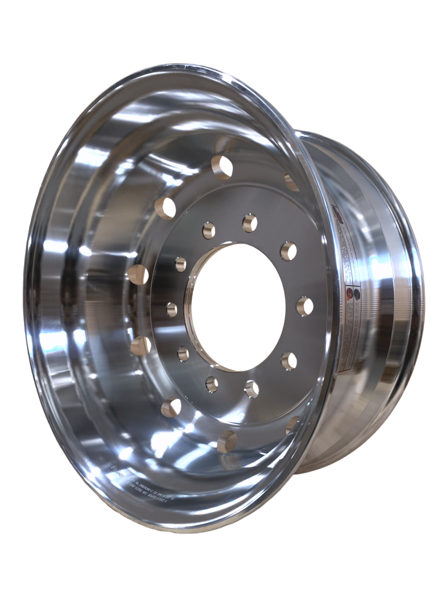 22.5 x 9 / 285PCD 10 holes 26mm Outside Polished
